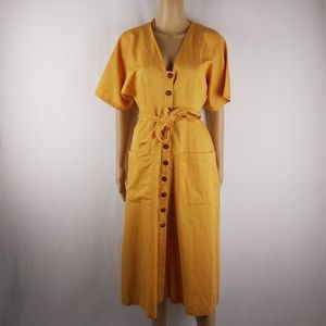 📦 Sale - Seafolly Ocean Alley Gold Button Front Dress - Women's size Small